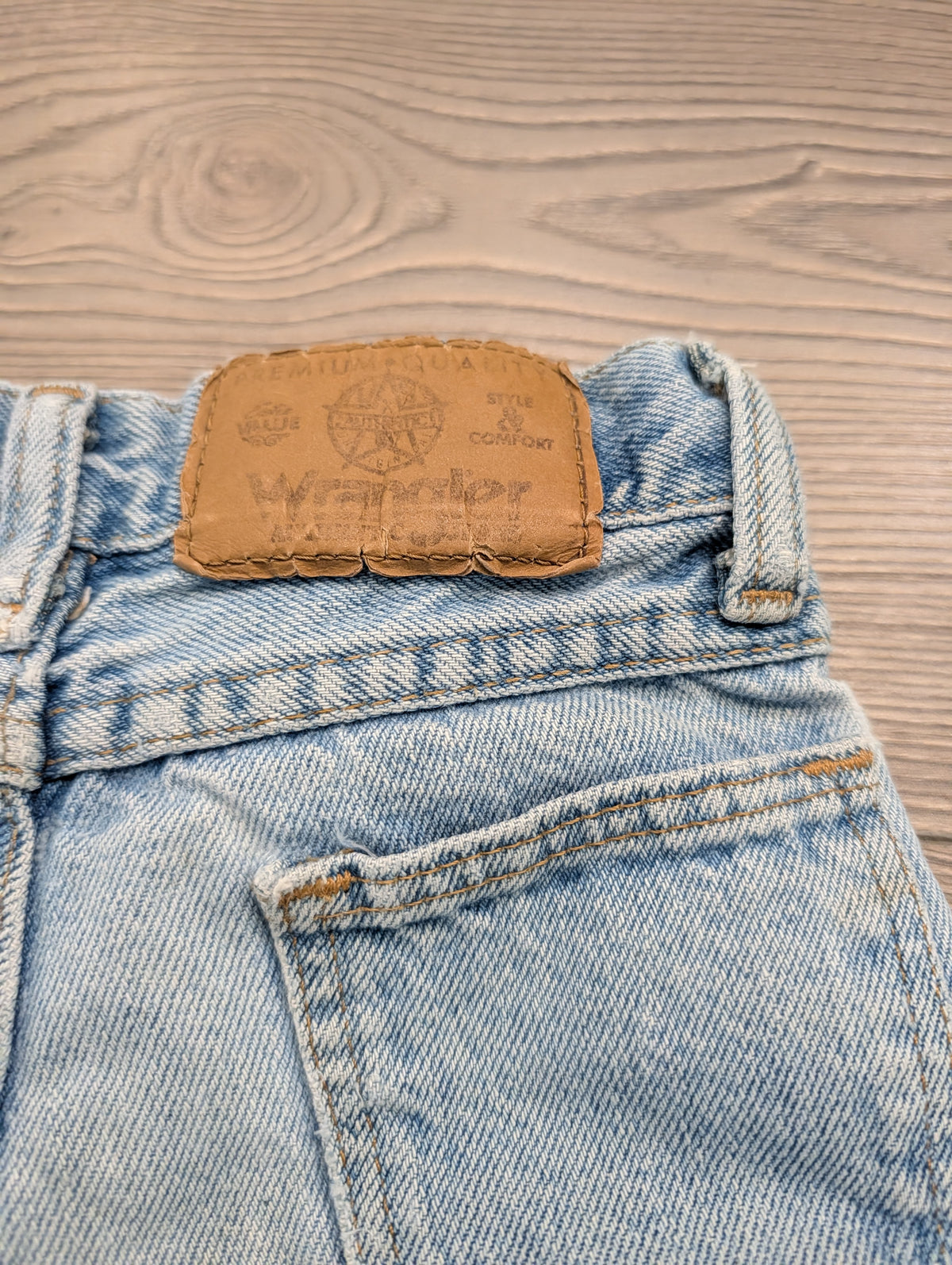90s Youth Stone-Washed Wrangler Jorts