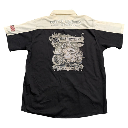 2018 South Dakota Bikers Pride Button-Up Short-Sleeve Shirt
