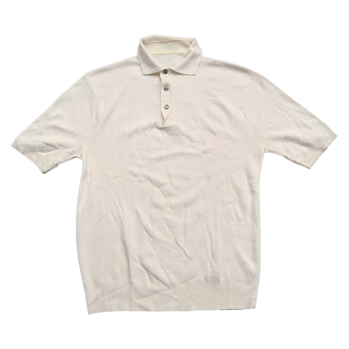 70s Cream Colored Short Sleeve Shirt