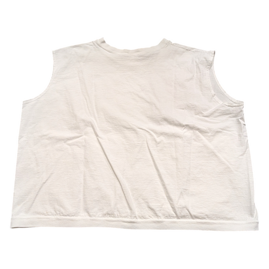 90's White Russell Athletic Sleeveless Cropped T Shirt