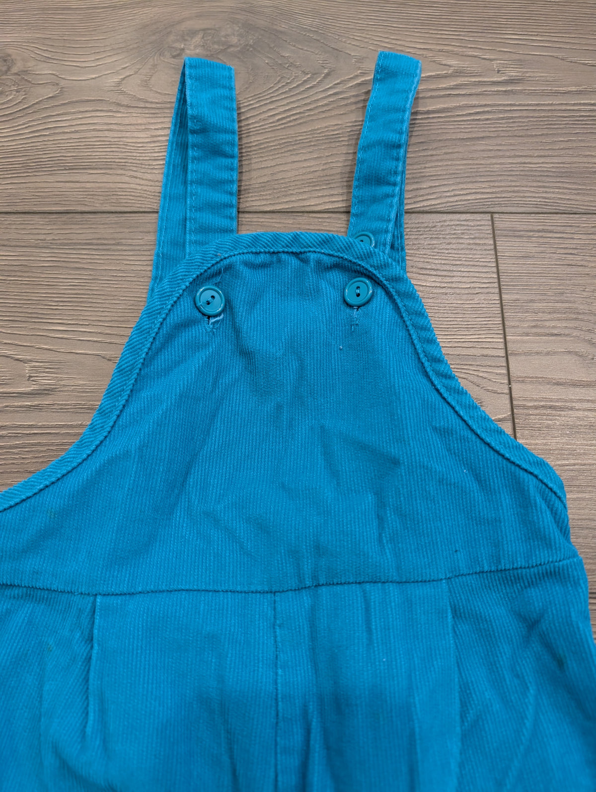 90s Youth Solid Light Blue Corduroy Overalls