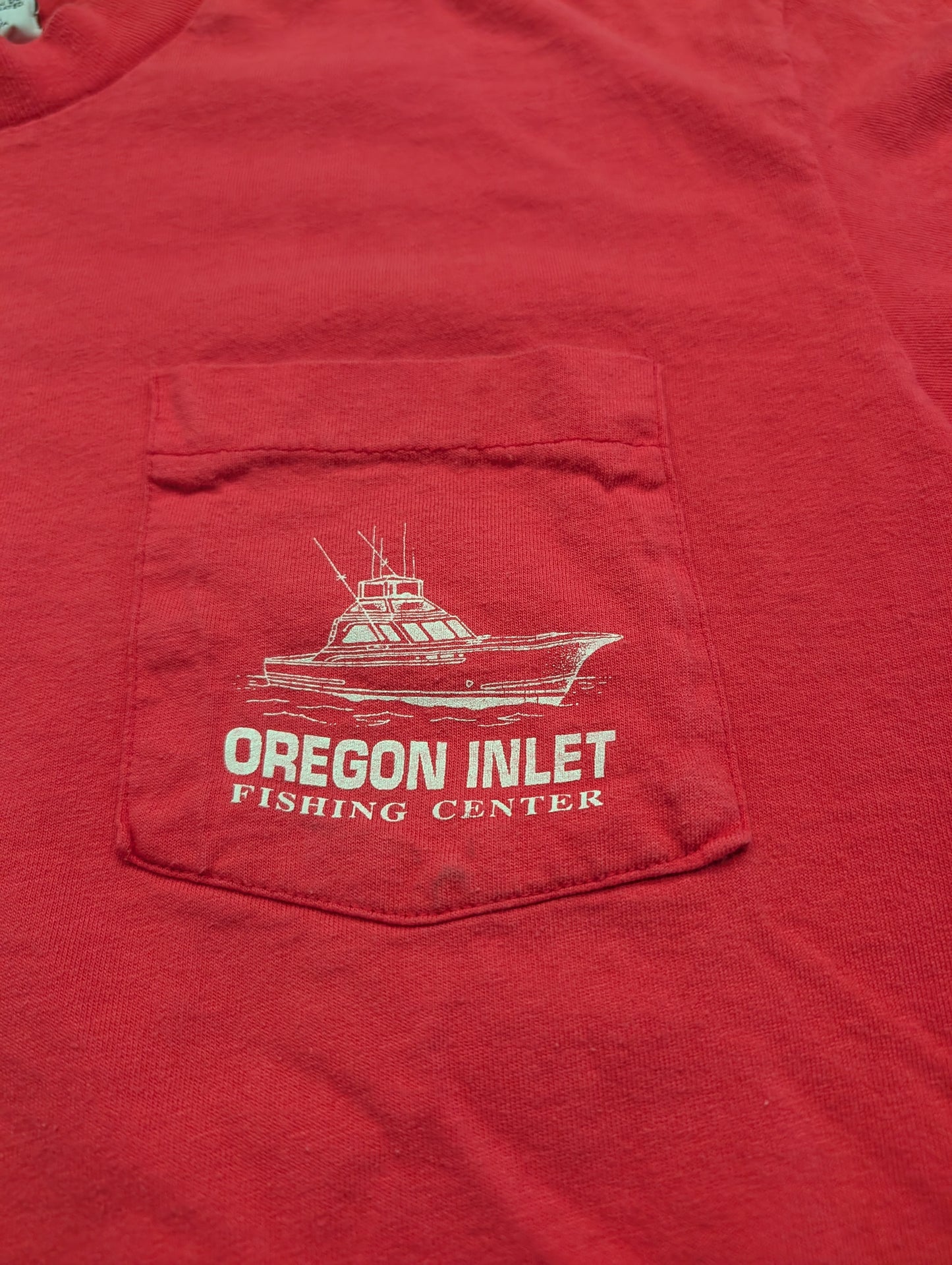 1995 Oregon Inlet Fishing Center North Carolina Pocket T shirt