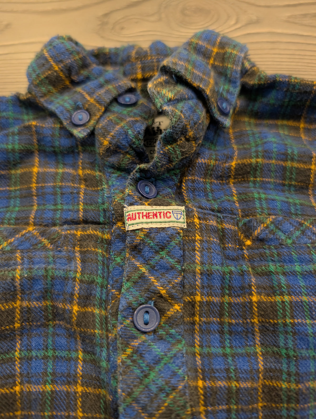 90s Youth Plaid Flannel Button-up Shirt