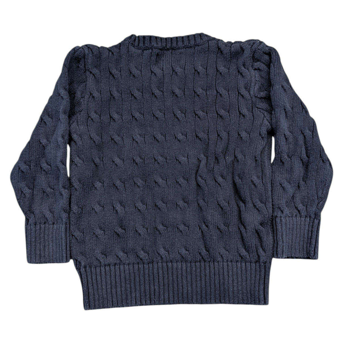 Youth Polo By Ralph Lauren Navy Cable Knit Crewneck Sweater