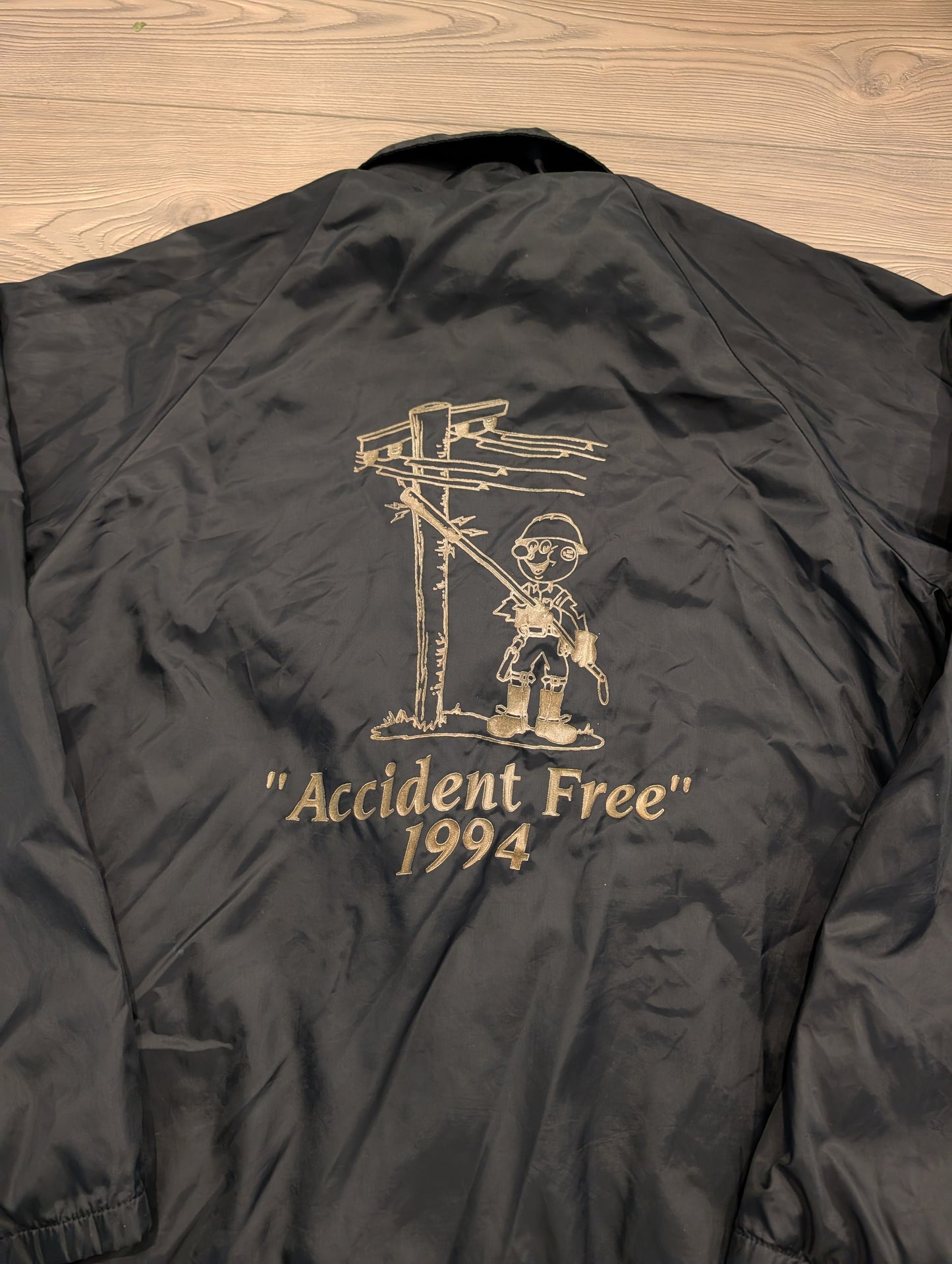 1994 "Accident  Free" SCE&G Satin Nylon Windbreaker