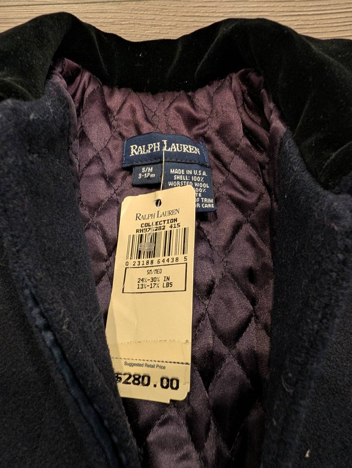 90s NWT Youth Ralph Lauren Wool Dress Coat