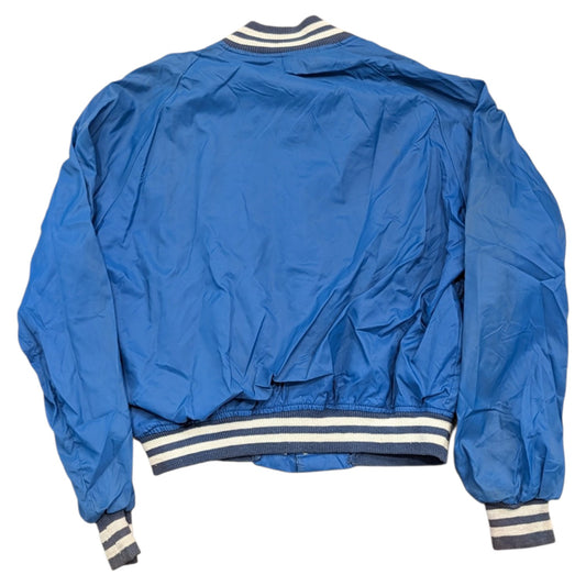 80s Striped Rib Nylon Snap-Up Jacket