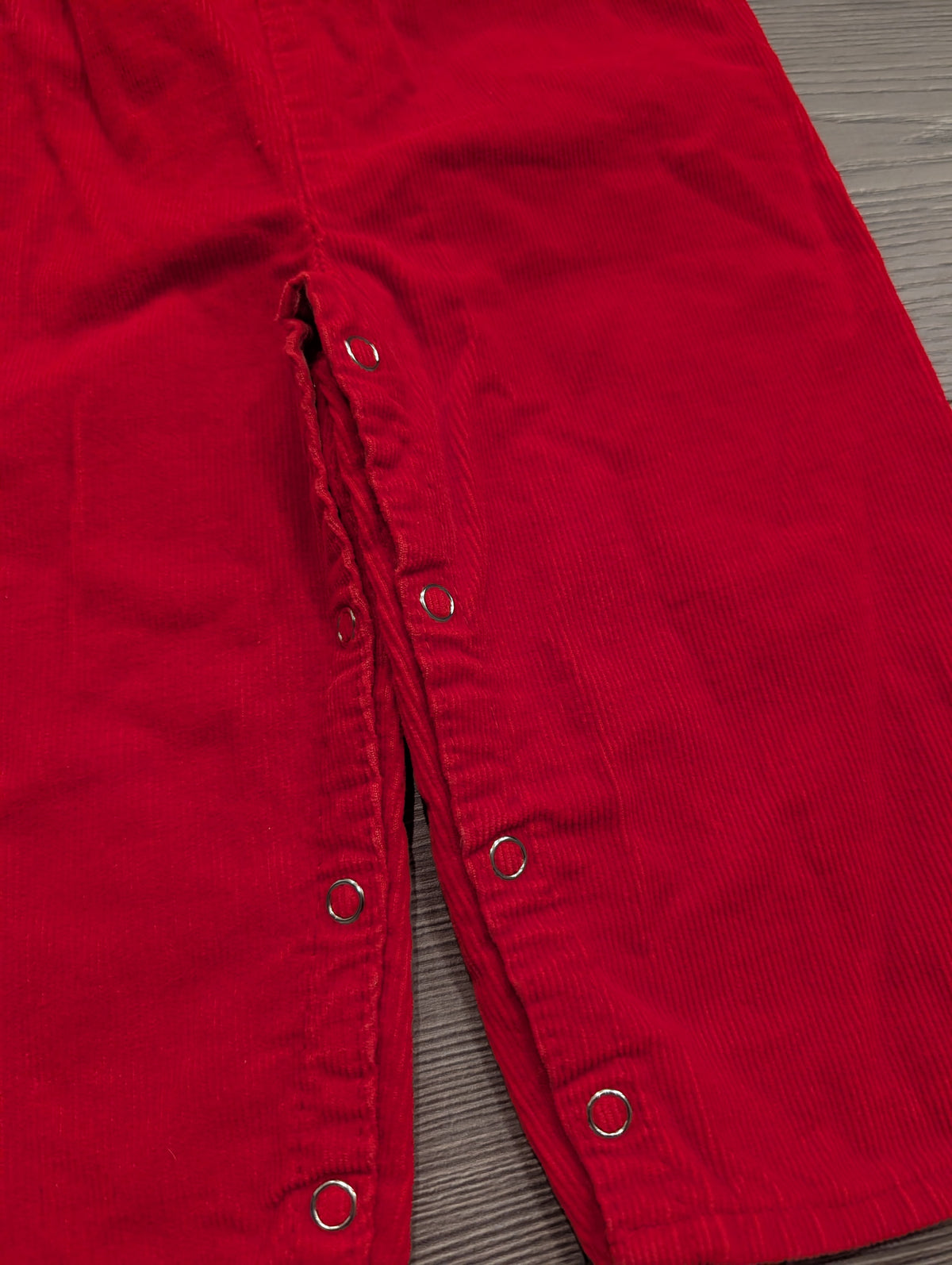 70s/80s Youth Solid Red Corduroy Overalls