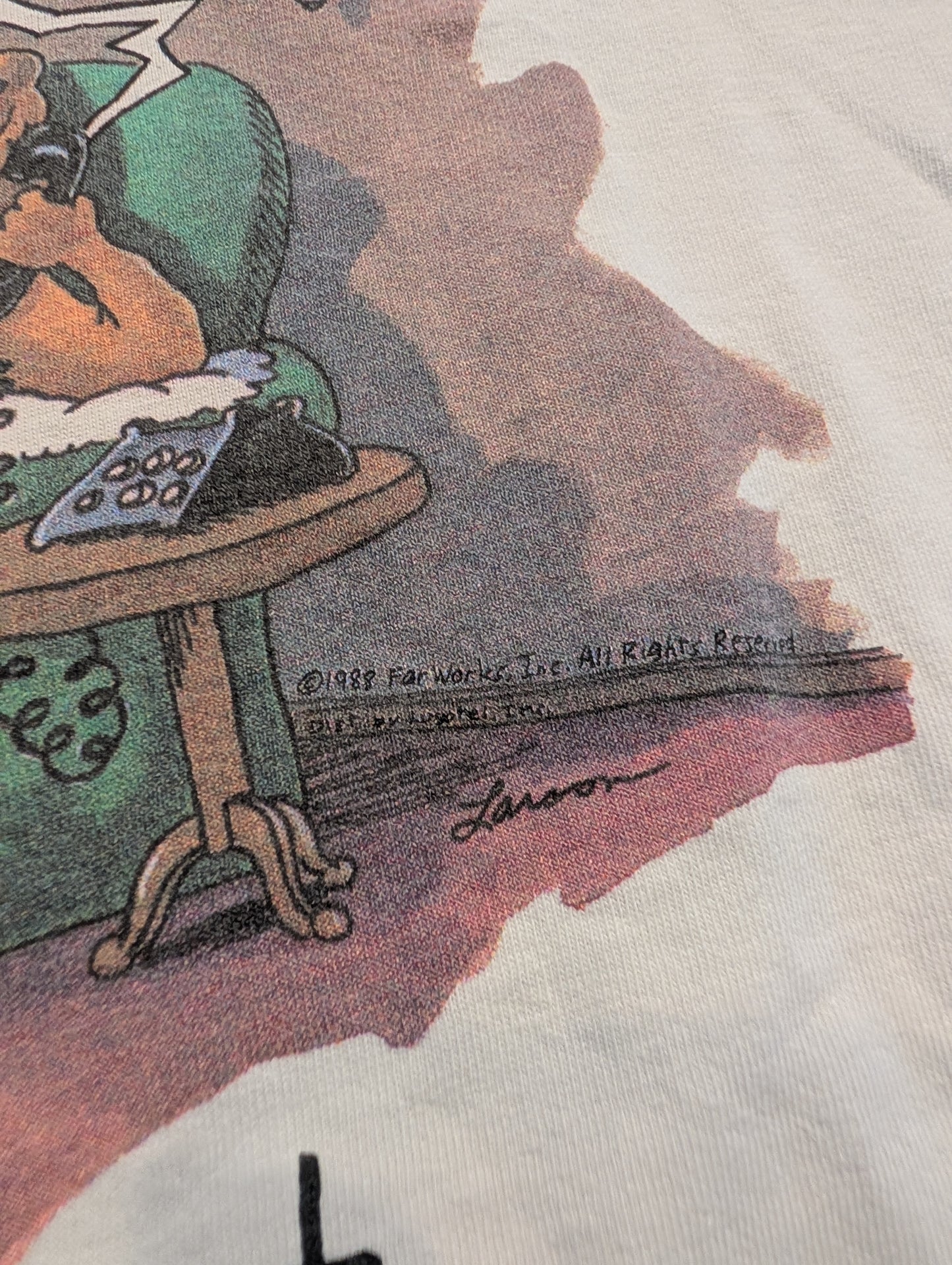 1988 The Farside Dial-a-Cat comic T shirt