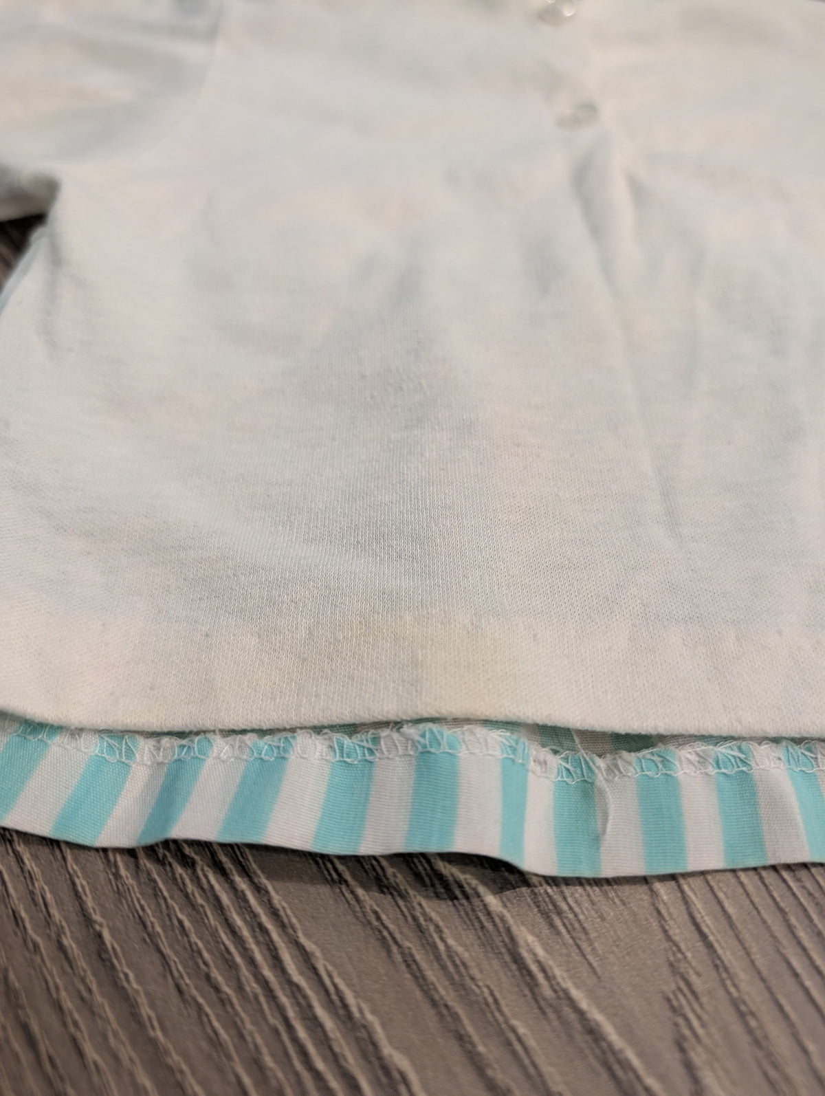 80s/90s Youth Solid and Striped with Polka Dot Pocket T Shirt