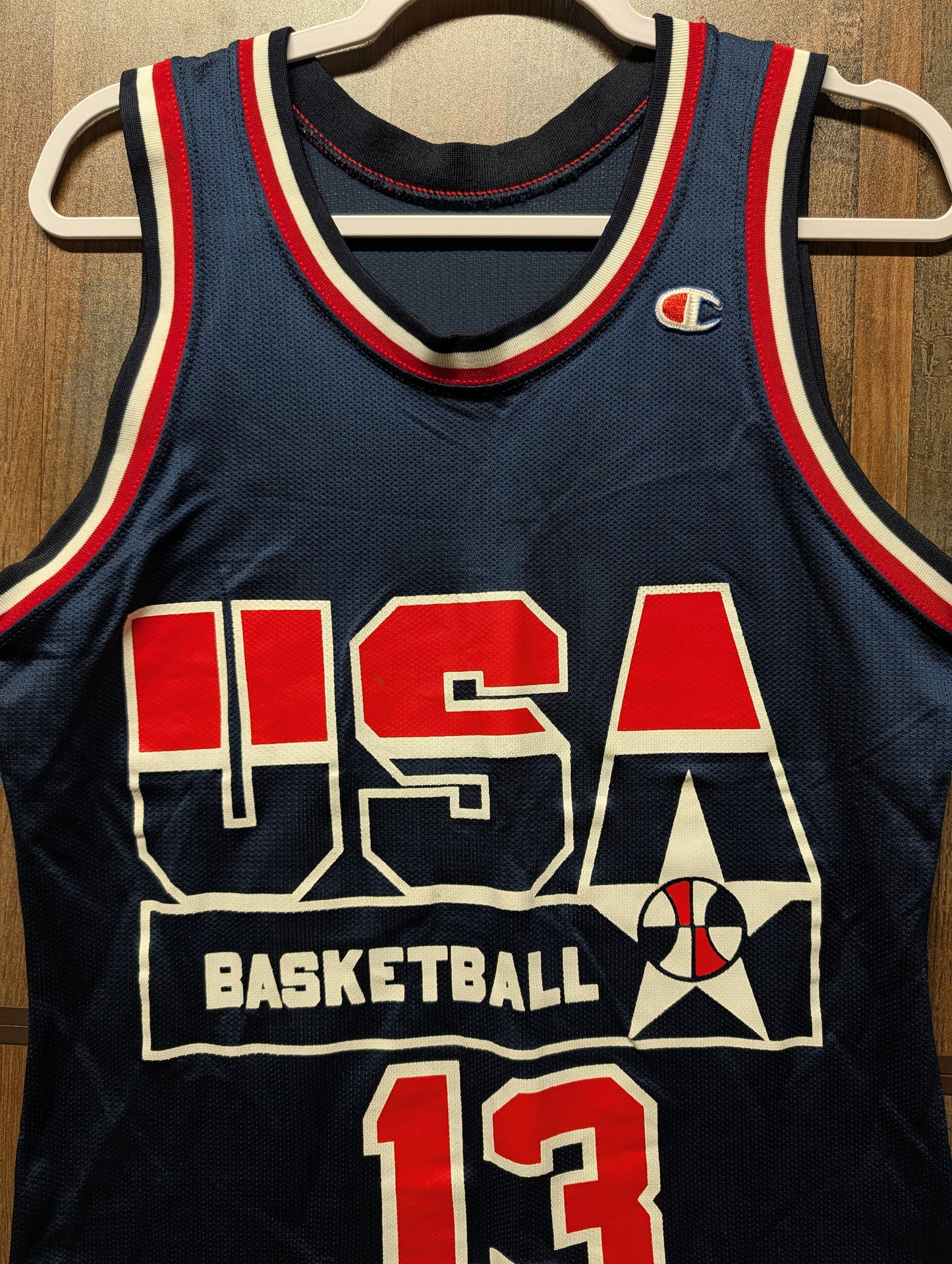 90s Shaquille O'Neil USA Olympic Basketball Champion Jersey