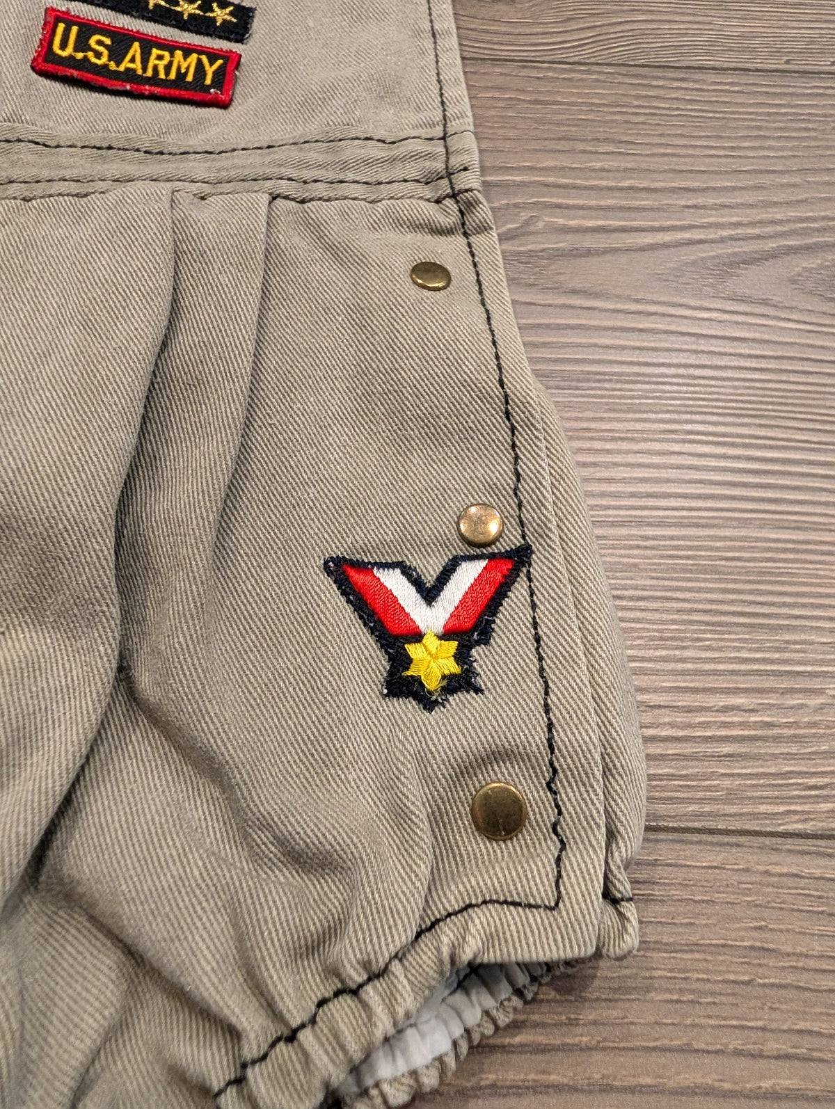 90s Youth Military-Inspired Baby Bubble Romper