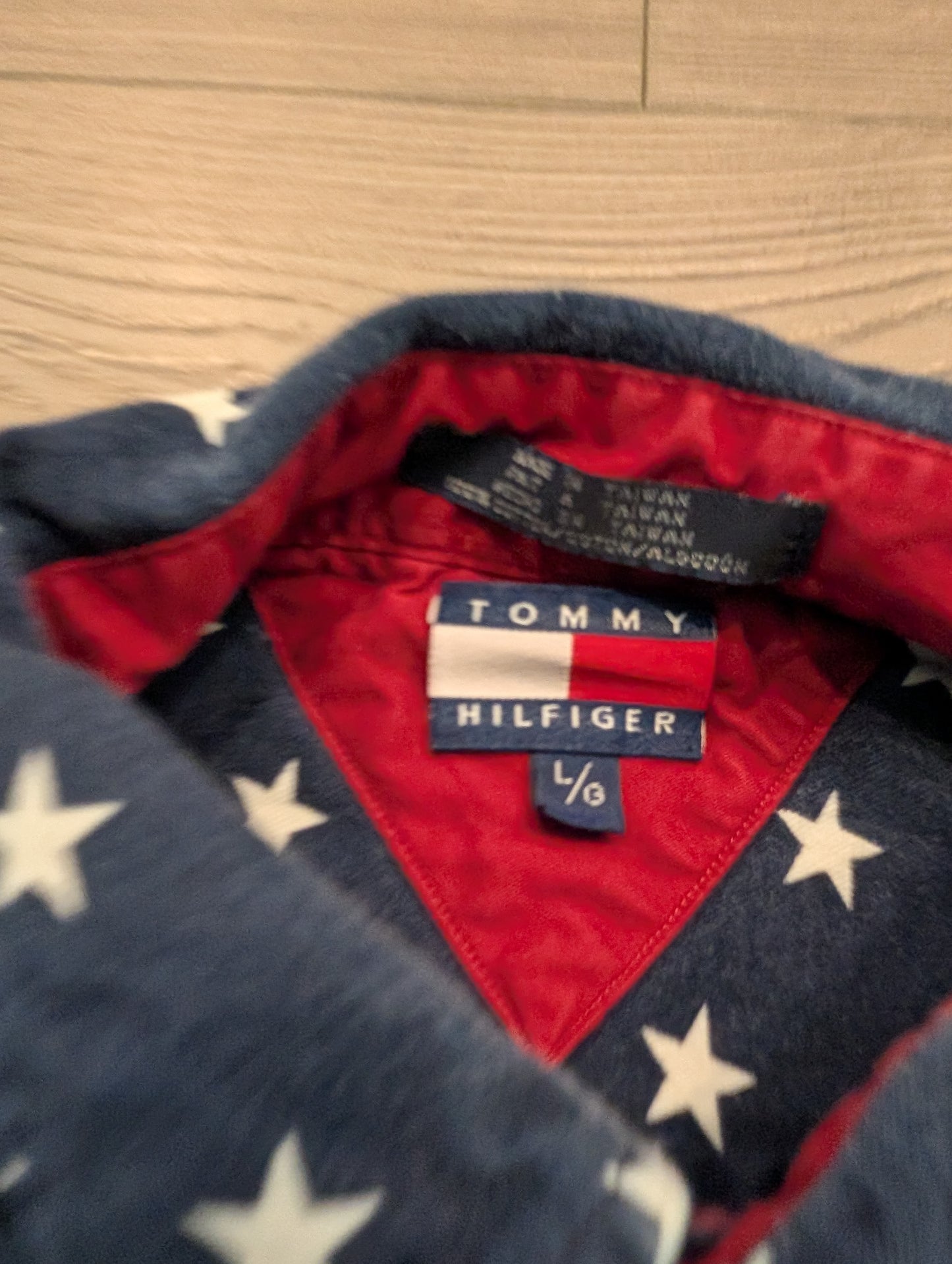 90s Tommy Hilfiger AOP Patriotic Stars Button-Up Shirt
