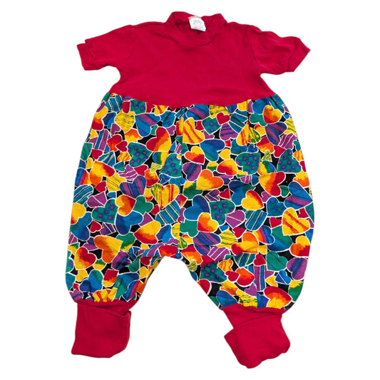 80s Youth One Piece Unique Rainbow Heart Jumper