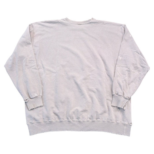 90s Basic Thrashed Stone Colored Champion Crewneck Sweatshirt