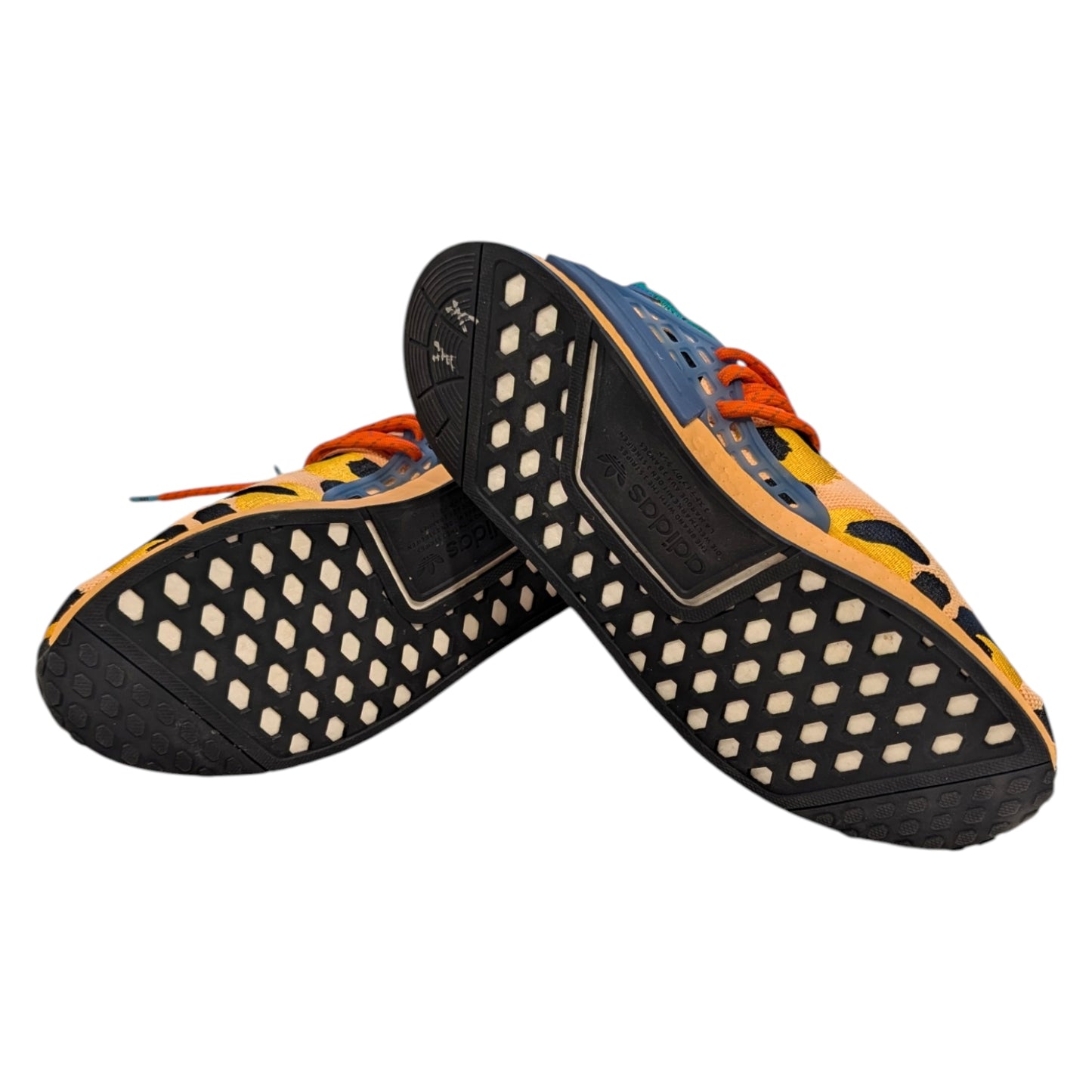 2022 Adidas NMD Hu Pharrell Animal Print Amber Sneakers
