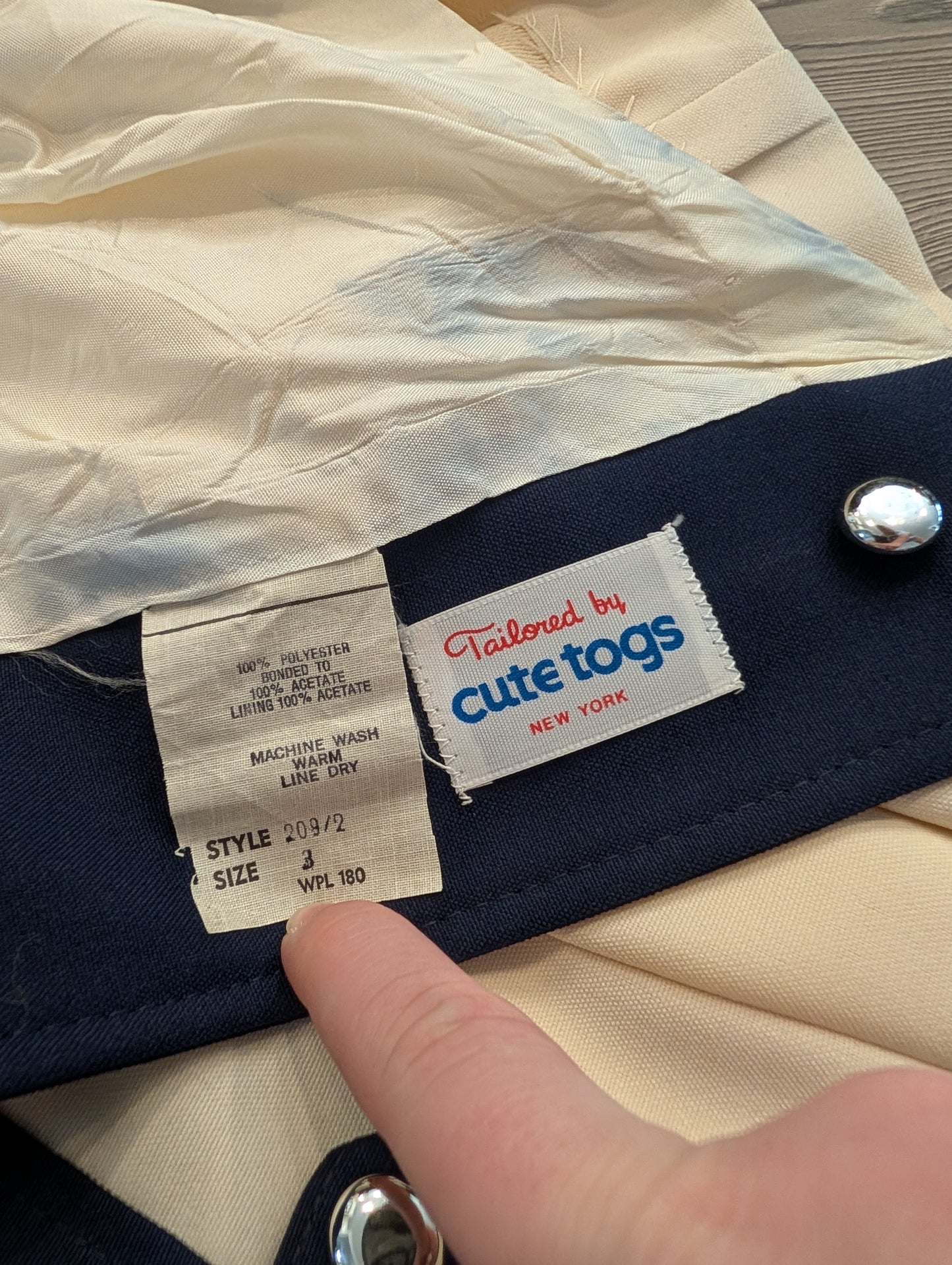 70's/80's Youth Sailor Jacket and Beret Hat set