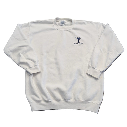 90's White Crewneck Charleston Sweatshirt