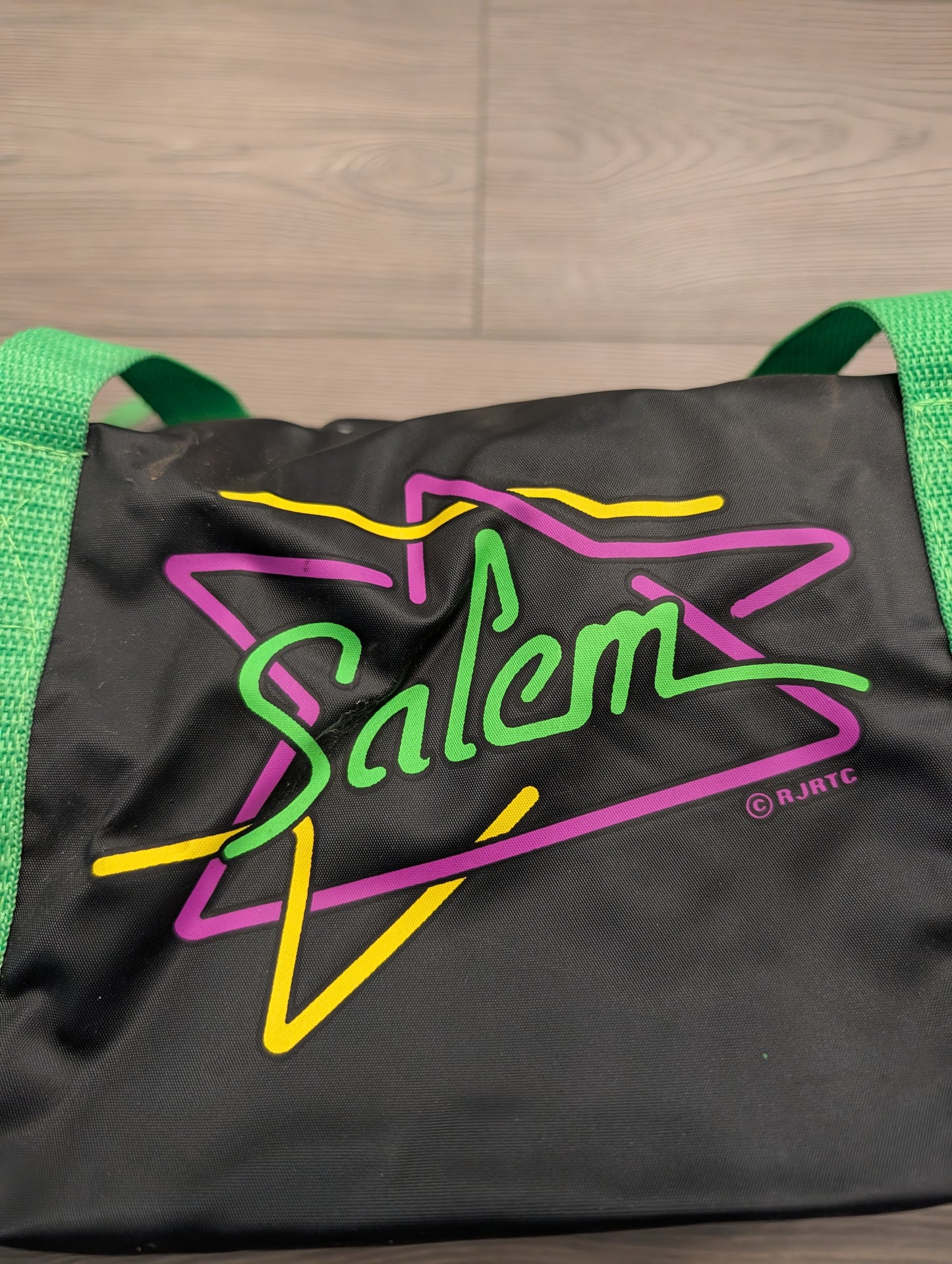 80s/90s Salem Cigarettes Promo Black and Neon Duffle Bag