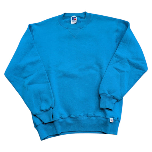 80s/90s Russell Athletic Solid Blue CrewNeck Sweatshirt
