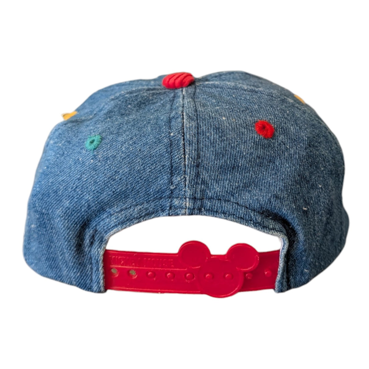 90s Youth Mickey Mouse Denim and Corduroy Snapback Baseball Cap