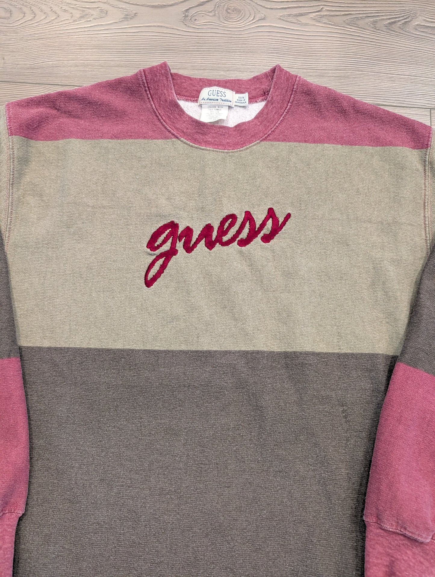 90's Striped Guess Crewneck Sweatshirt