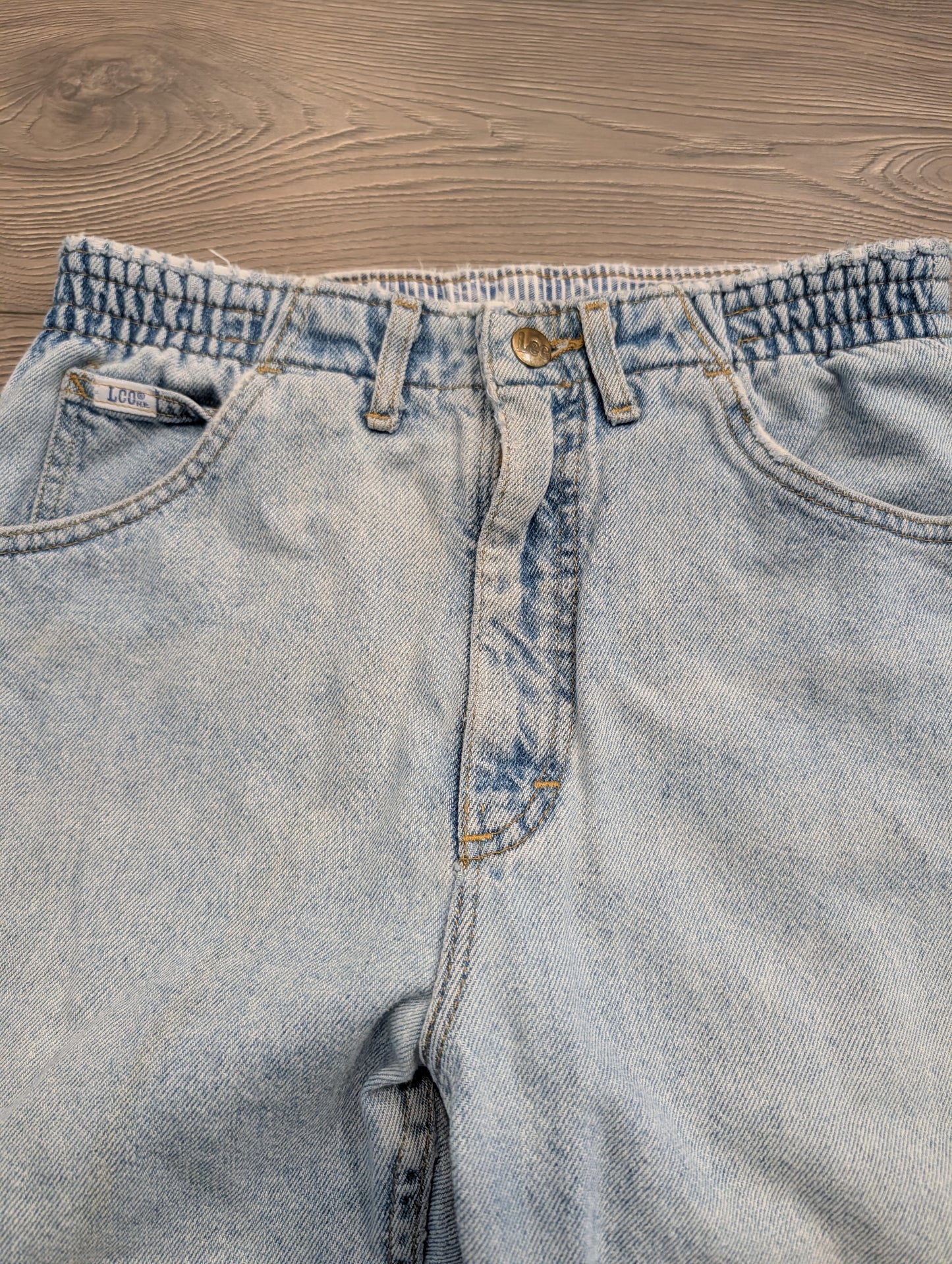 80s Women's Stone Washed High Waisted LCO Lee Jeans