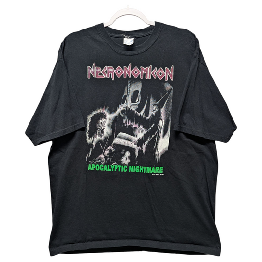 Mid 2000's Necronomicon Apocalyptic Nightmare Metal T Shirt
