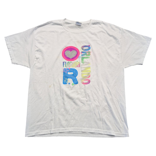 90s/Y2K Neon Colored Orlando Florida Short sleeve T Shirt