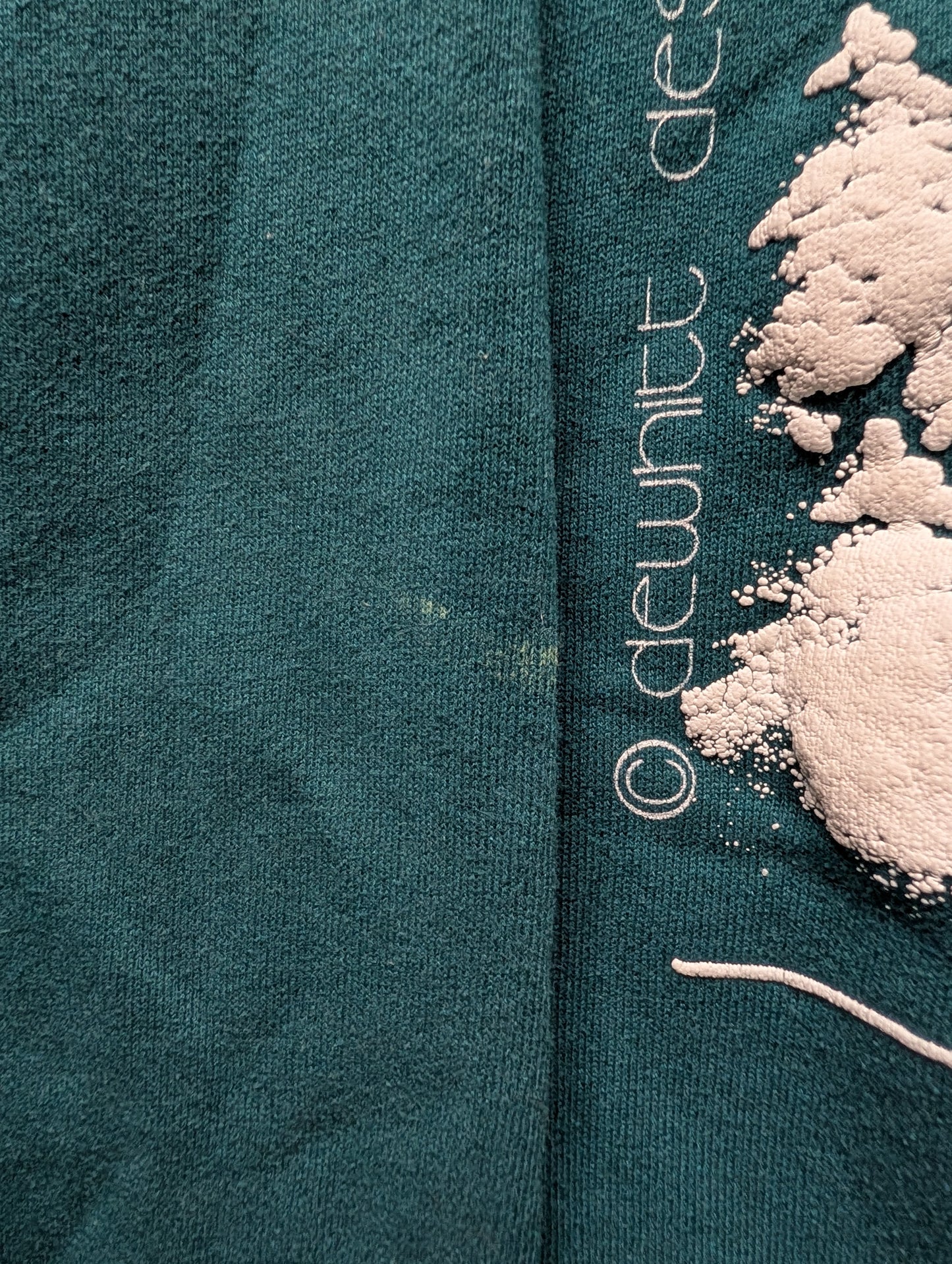 90s Mt. Hood Oregon Winter Mountain Scene Crewneck Sweatshirt