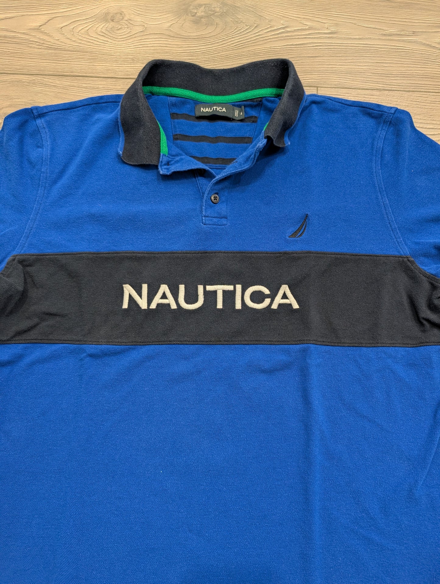 90s/Y2K Nautica Spell Out Polo Shirt