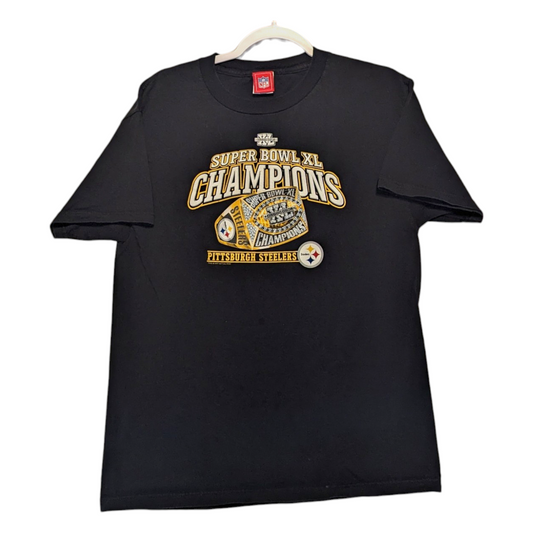 2006 Youth Super Bowl XL Champions Steelers big ring t shirt