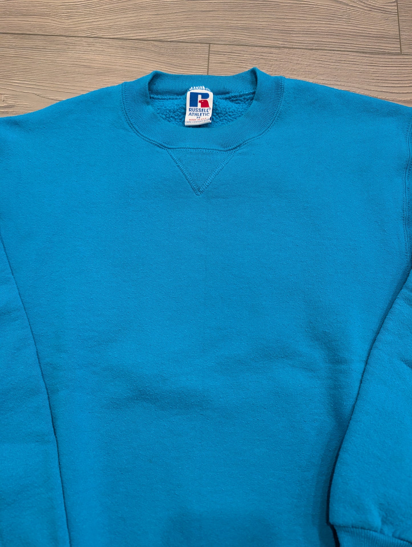 80s/90s Russell Athletic Solid Blue CrewNeck Sweatshirt