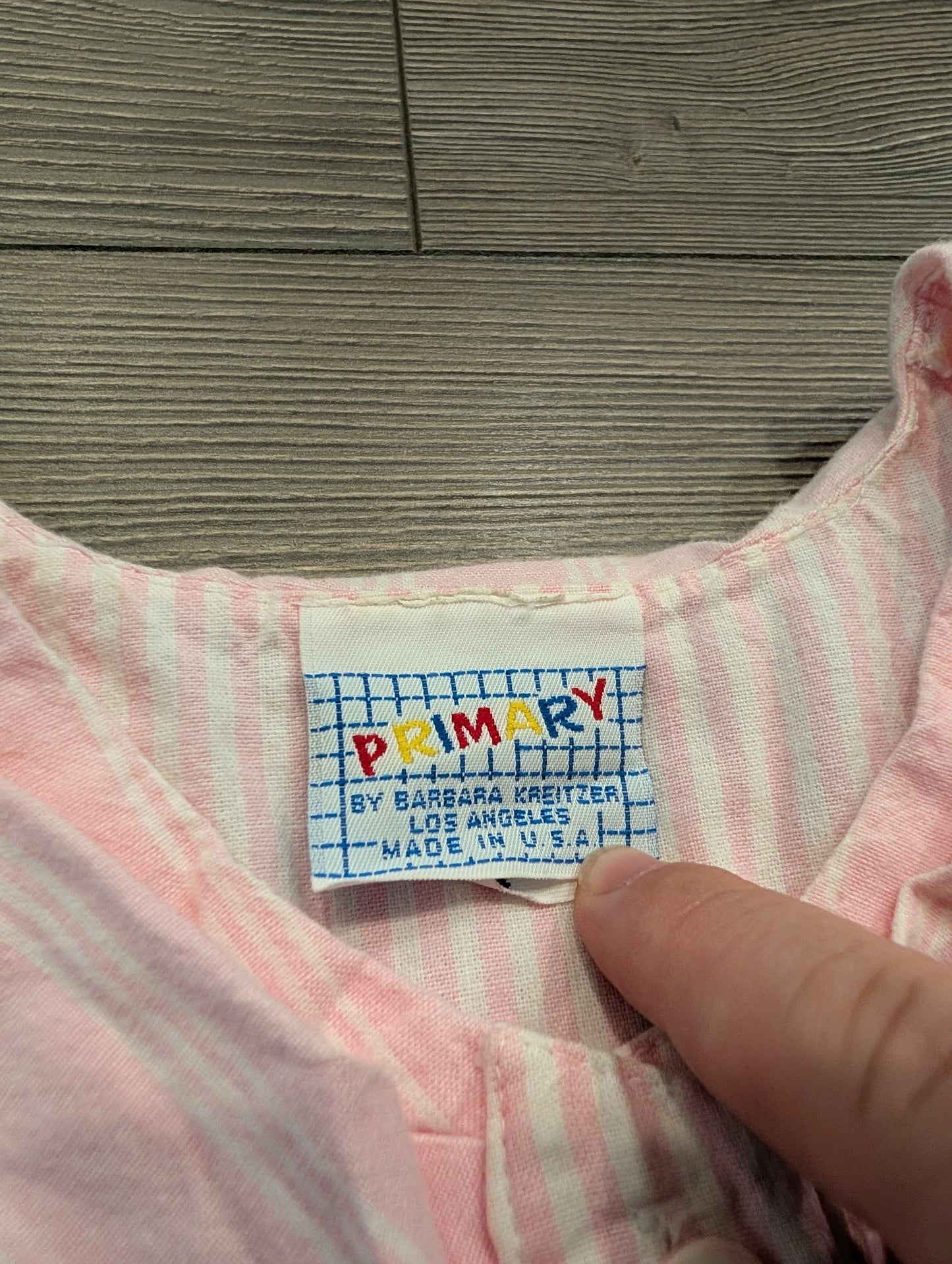 80s/90s Youth Pink and White Striped Sleeveless Top