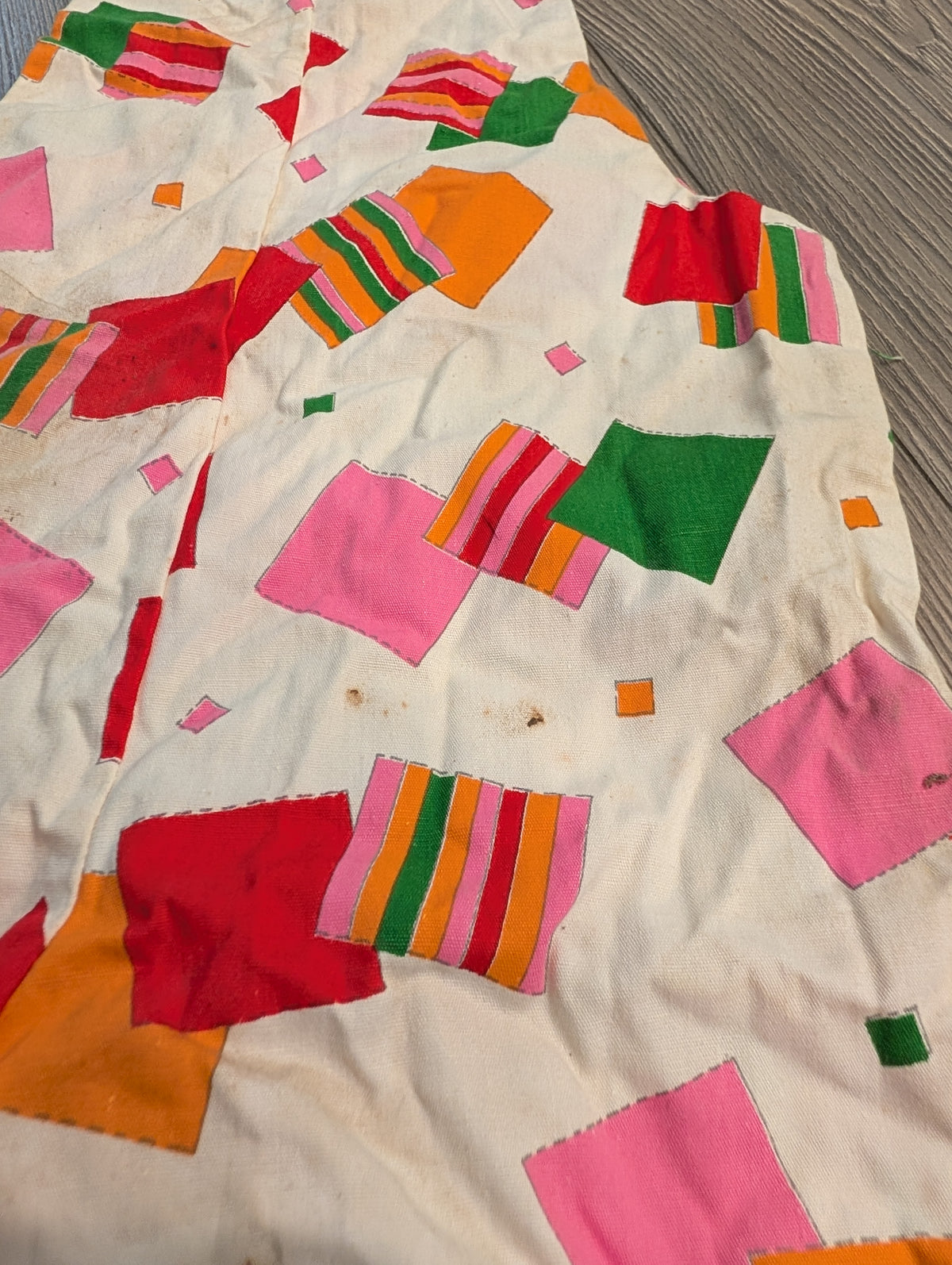 80s Youth NWT AOP Geometric Shape Patterned Overall One Piece