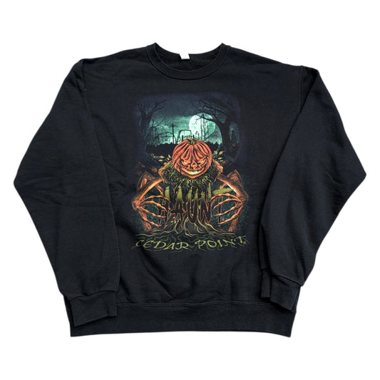 Modern Cedar Point Haunt with Evil Pumpkin Graphic Sweatshirt