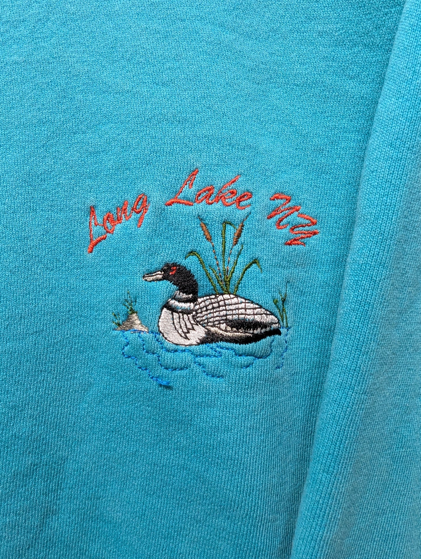 90s Long Lake NY Loon Crewneck Sweatshirt