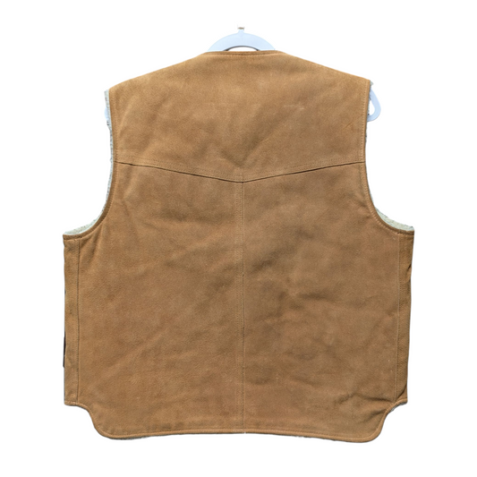 70s / 80s Fieldmaster Suede Leather Sherpa Lined Western Vest