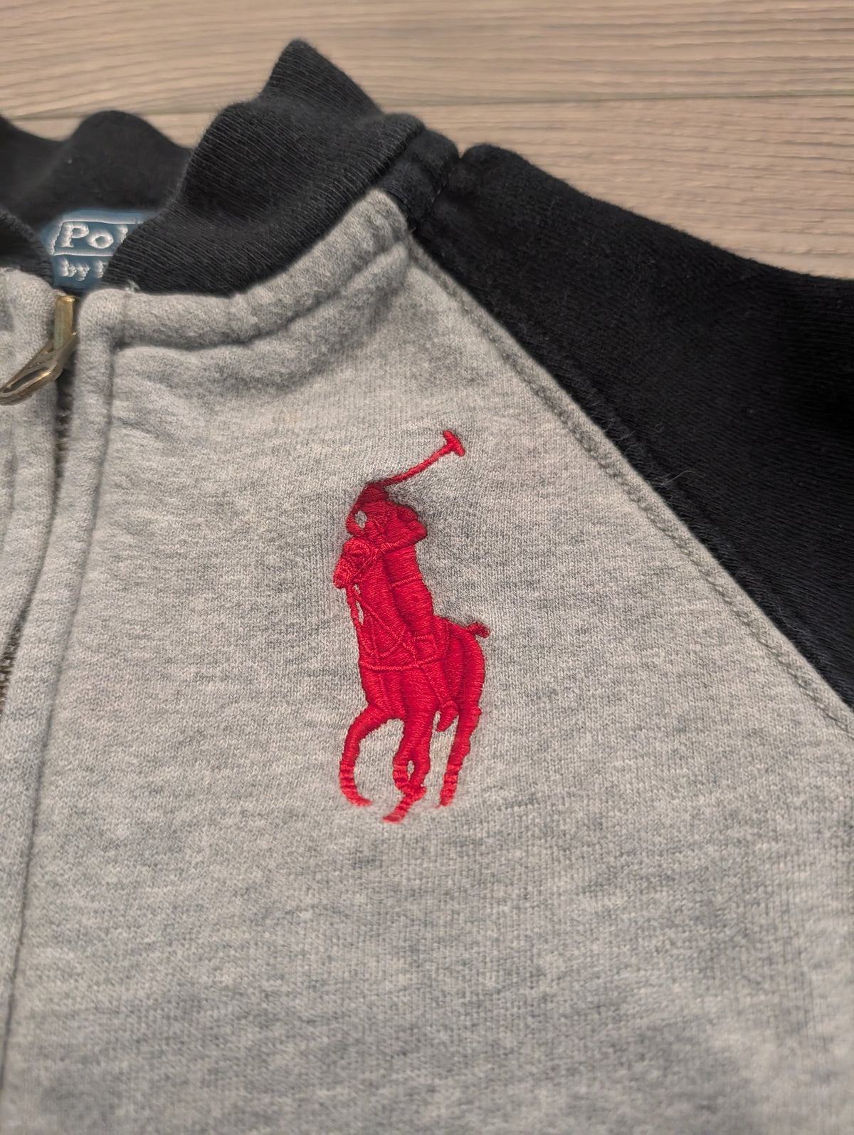 90s/Y2K Youth Polo Ralph Lauren Full Zip Crewneck Sweatshirt