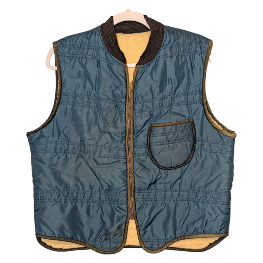 70s / 80s Sherpa Lined Full-Zip Vest