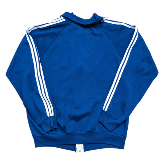 70s Full-Front Zip 3 Striped Sleeves Sweatshirt