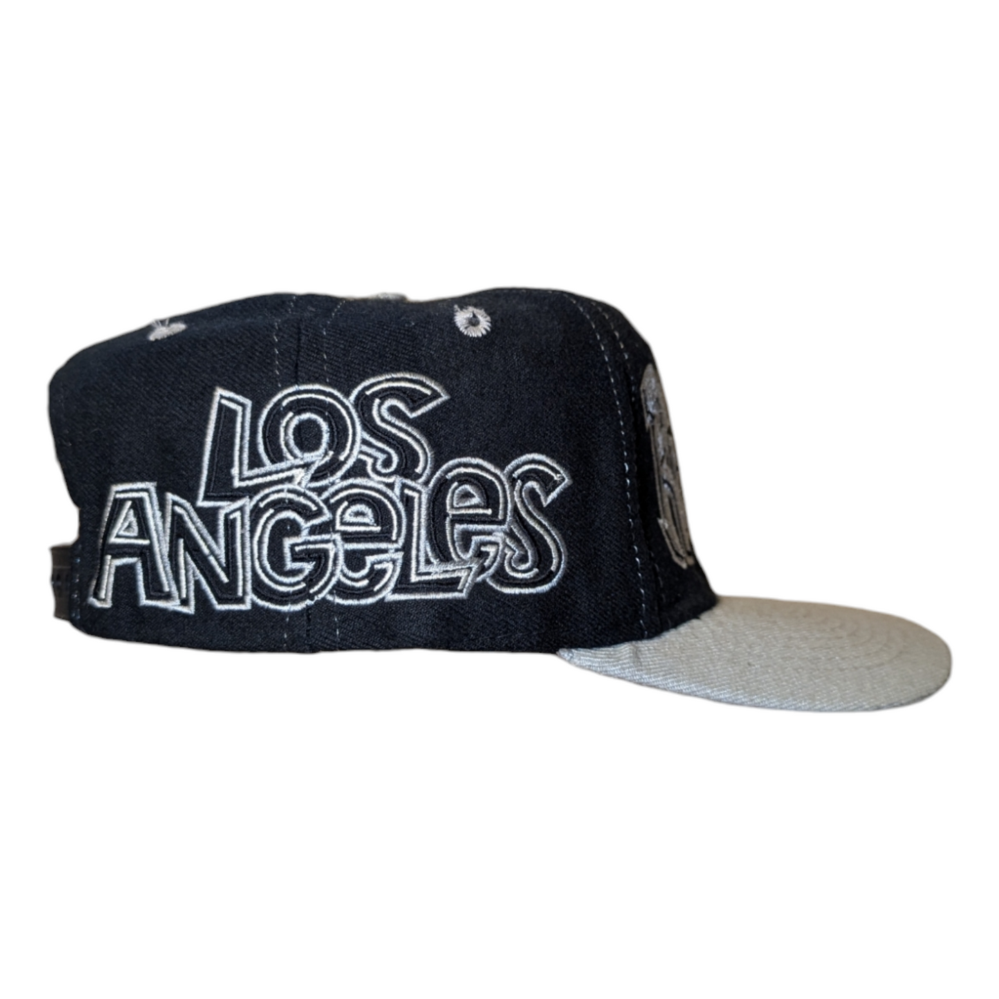 90s LA Raiders Wool Bubble Grafitti Snapback Hat