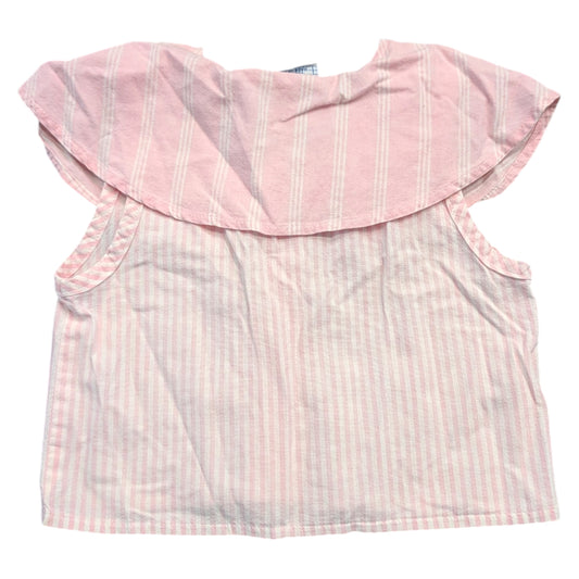 80s/90s Youth Pink and White Striped Sleeveless Top