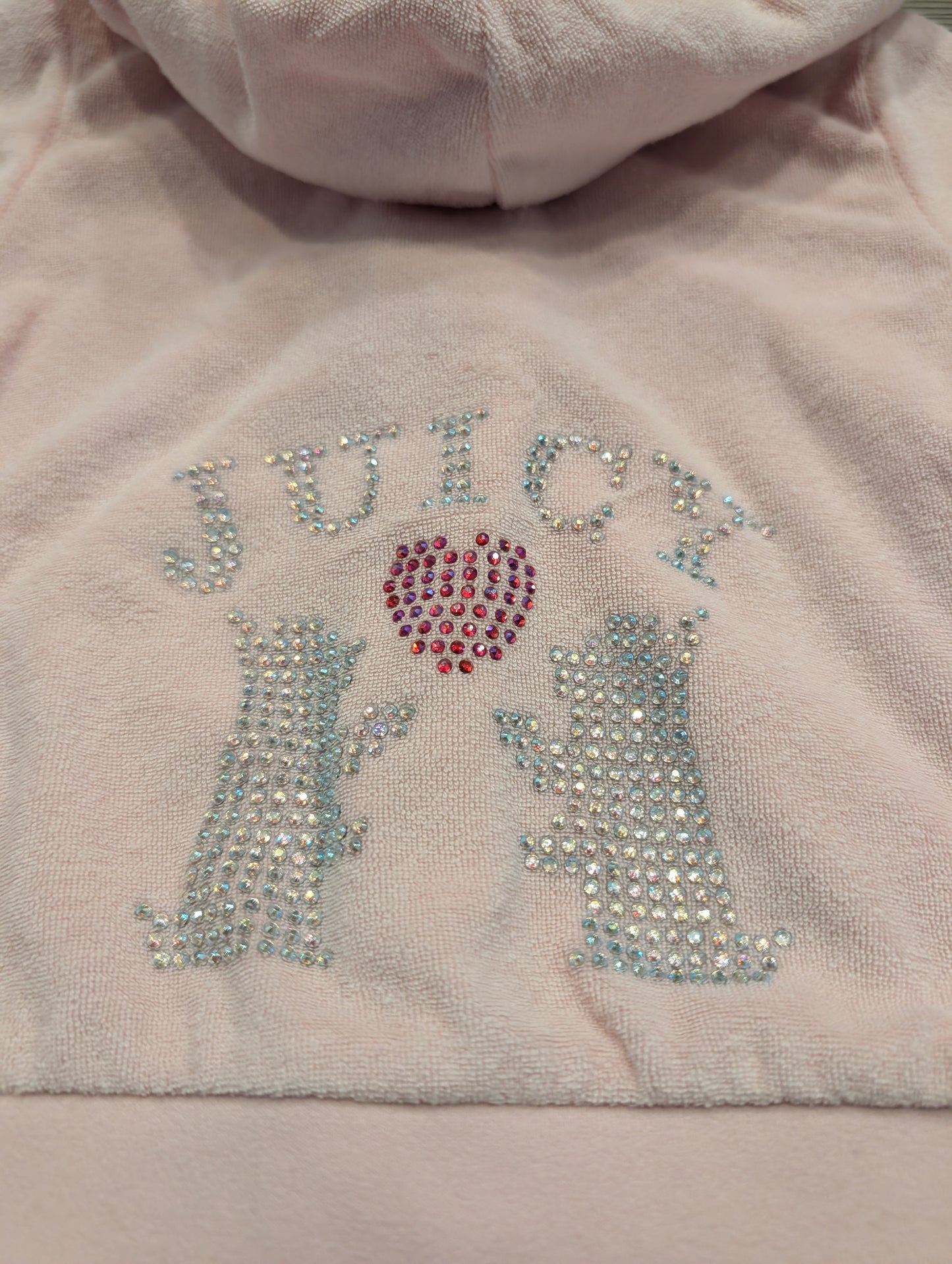Modern Youth Juicy Couture Pink Girlie Sparkly Zip Up Hoodie