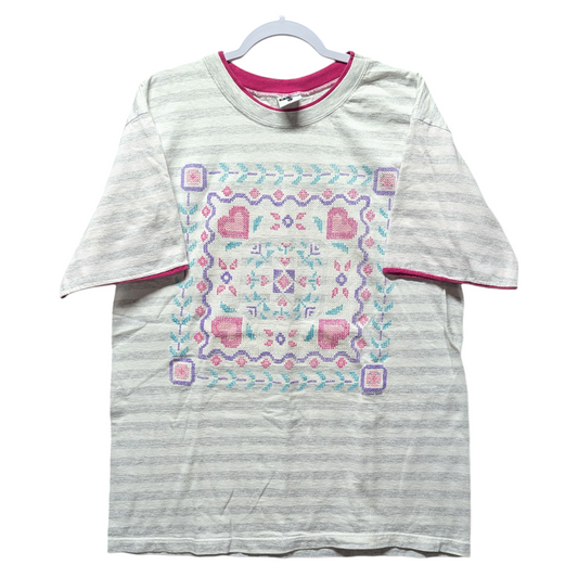90s Granny Cross Stitch Quilt t shirt