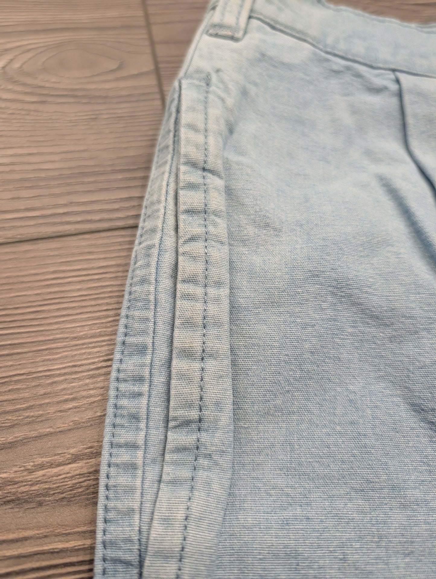 90s/Y2K Ralph Lauren Chaps Long Pleated Denim Cotton Shorts