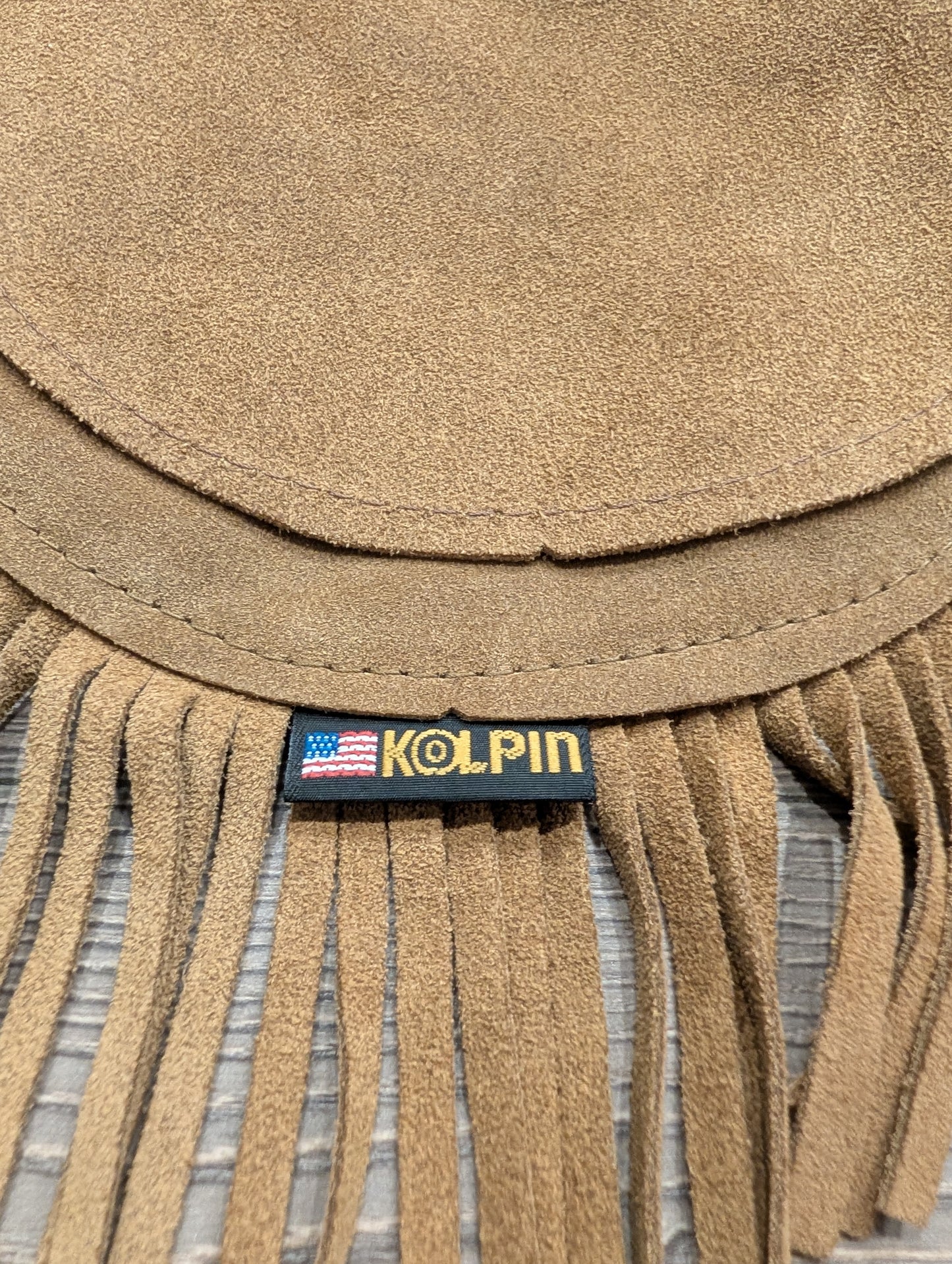 80's Kolpin Suede Leather Fringe Western Bag