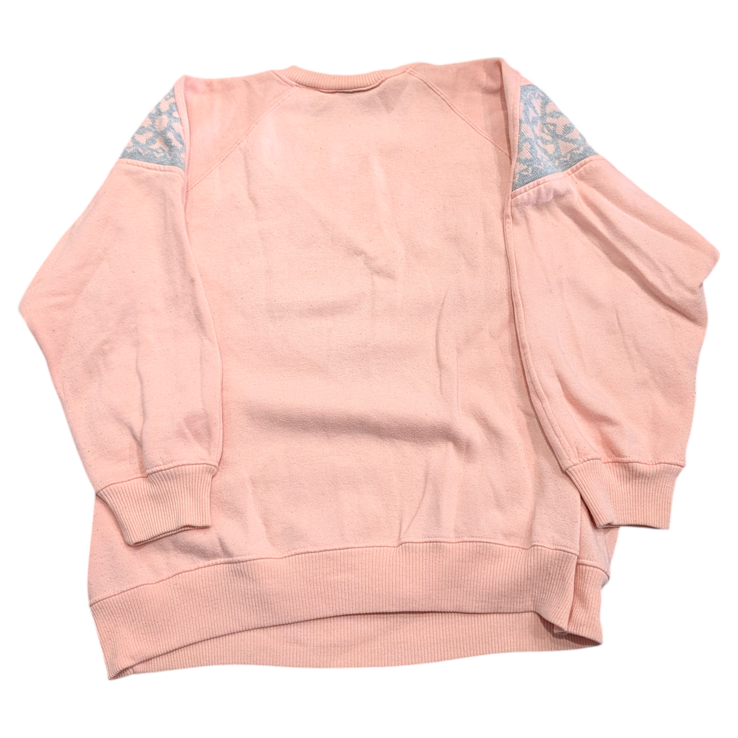 80's Pink V Shaped Knit Inlay Crewneck sweatshirt