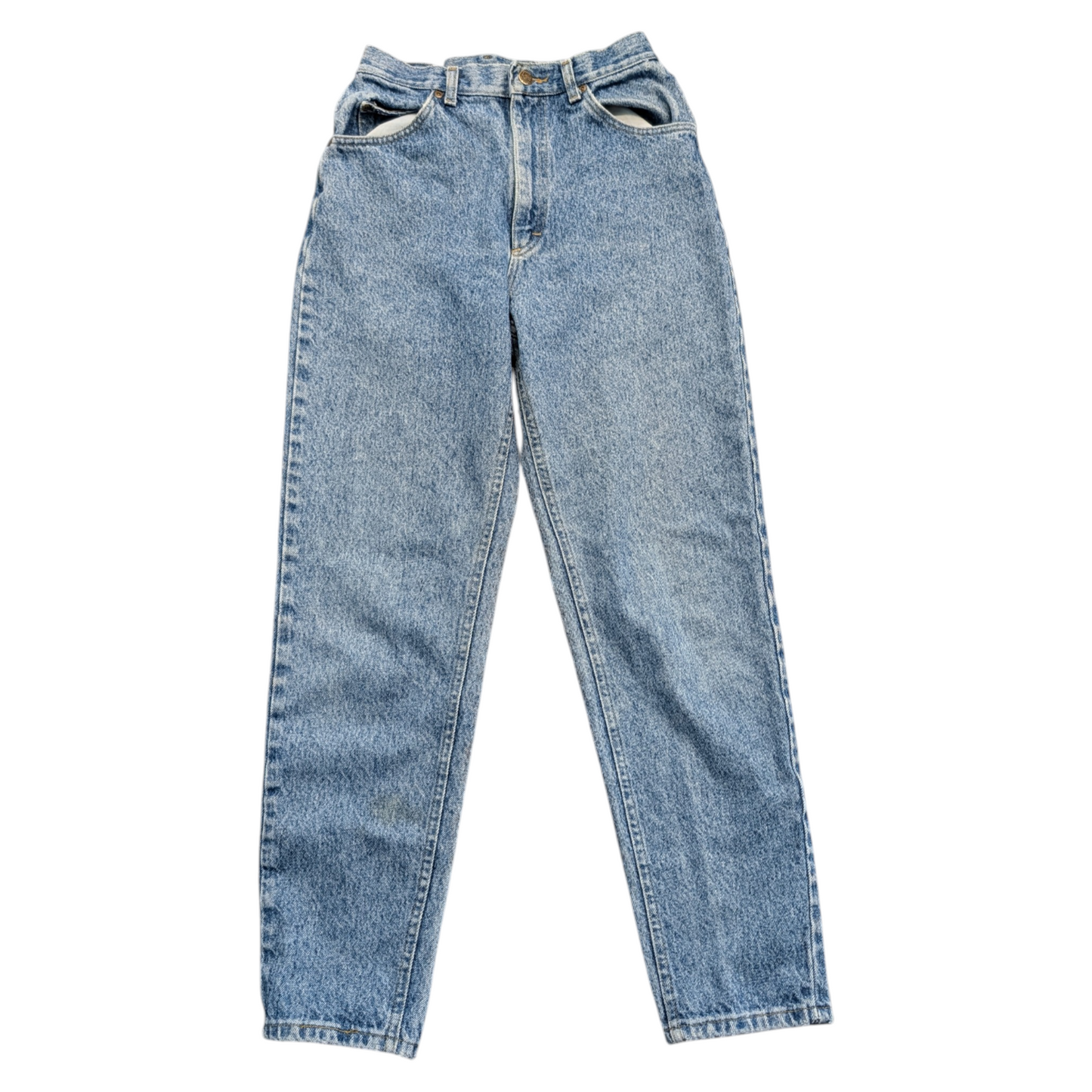 80s Women's Lee Riders Stone Washed Relaxed Fit High Waisted Jeans