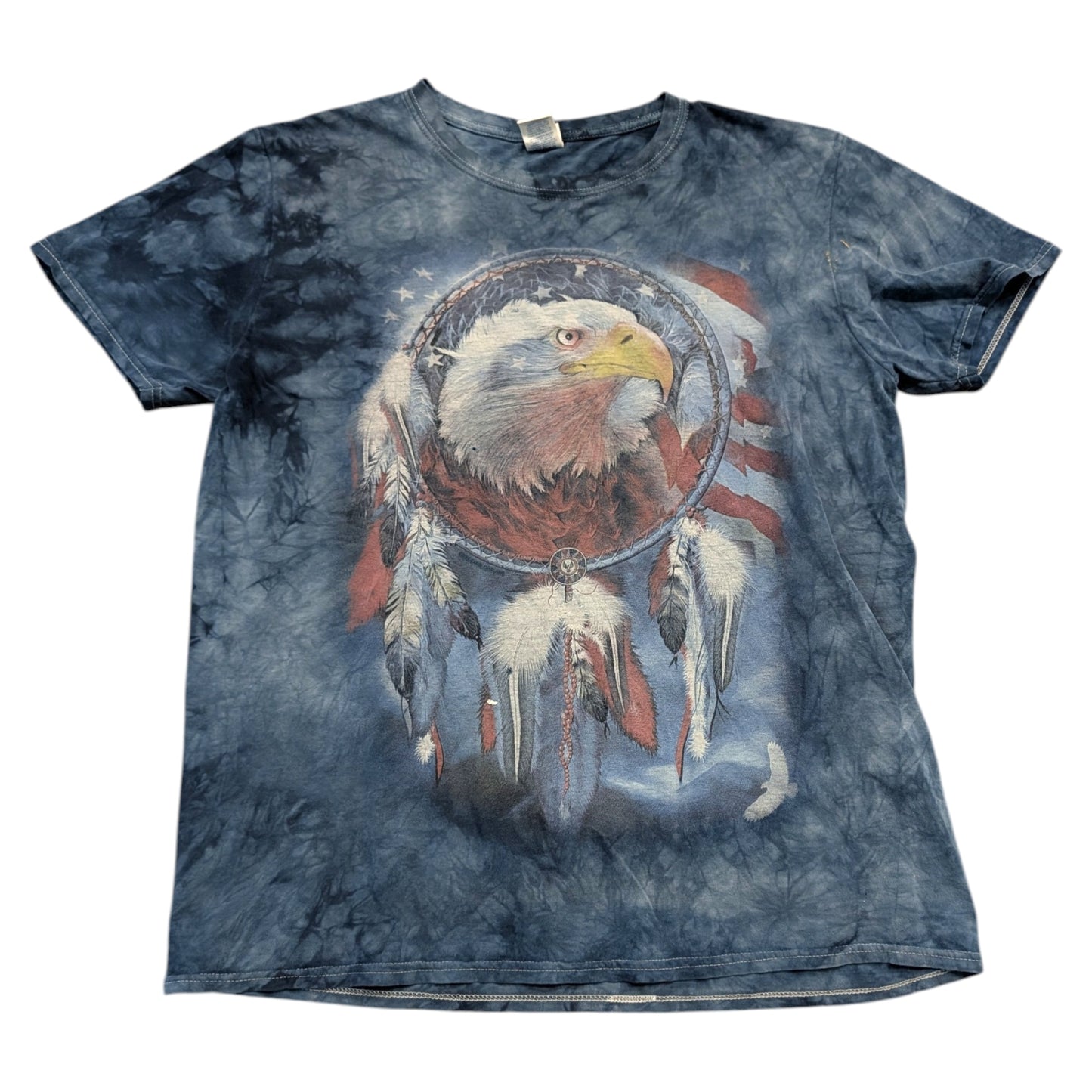2014 Native American Dream Catcher with Bald Eagle Tie Dye T shirt
